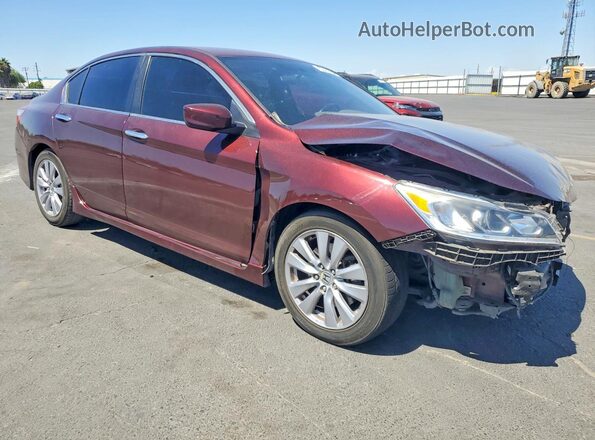 1HGCR2F10HA087582 2017 HONDA ACCORD Maroon Przód prawy