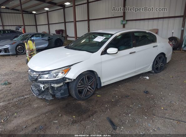 1HGCR2F11HA294501 2017 HONDA ACCORD White Przód lewy