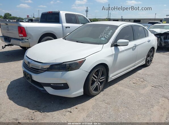 1HGCR2F12HA040845 2017 HONDA ACCORD White Przód lewy
