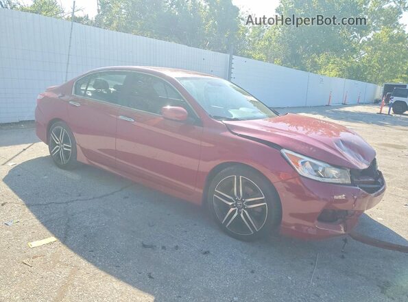 1HGCR2F12HA078947 2017 HONDA ACCORD Красный Передняя правая четверть