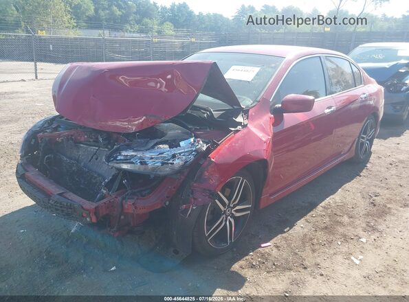1HGCR2F12HA158524 2017 HONDA ACCORD Red Przód lewy