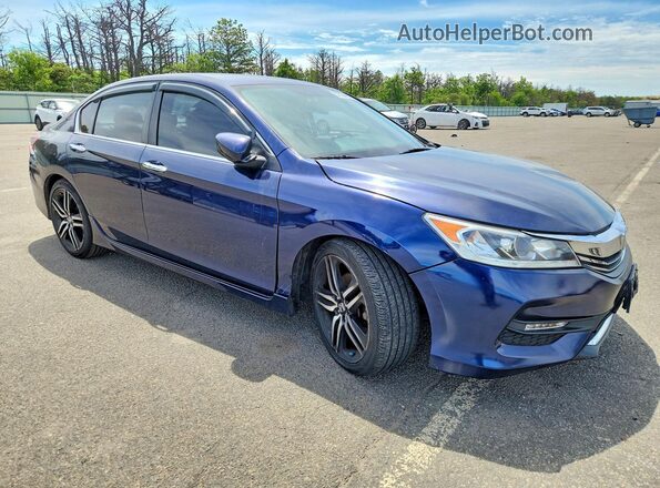 1HGCR2F12HA249955 2017 HONDA ACCORD Blue Przód prawy