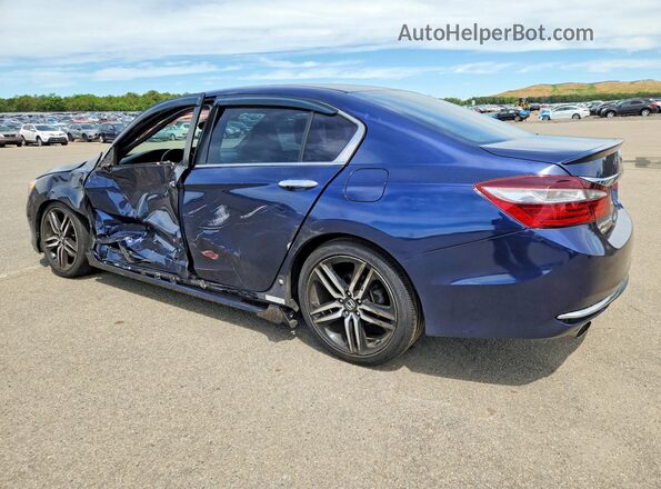 1HGCR2F12HA249955 2017 HONDA ACCORD Blue Tył lewy