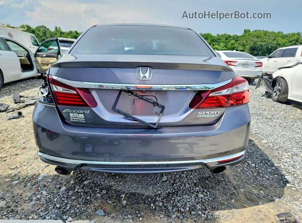 1HGCR2F12HA286231 2017 HONDA ACCORD Gray უკანა ხედი