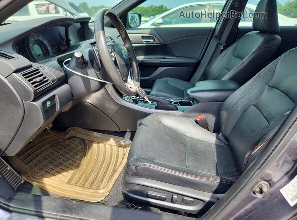 1HGCR2F12HA286231 2017 HONDA ACCORD Gray წინა სალონის ხედი