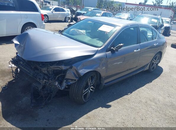 1HGCR2F13HA084093 2017 HONDA ACCORD Gray Առջևի ձախ երեք քառորդ տեսարան