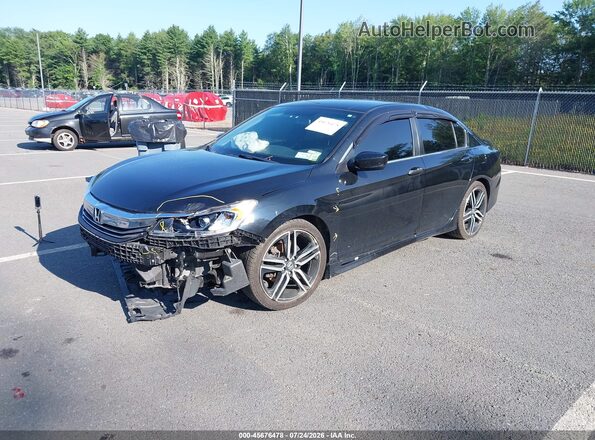 1HGCR2F13HA098222 2017 HONDA ACCORD Black Przód lewy
