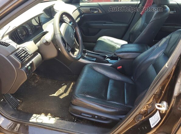 1HGCR2F13HA120865 2017 HONDA ACCORD Brown Front interior view
