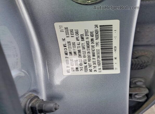 1HGCR2F13HA156202 2017 HONDA ACCORD Gray ძრავის განყოფილების ხედი
