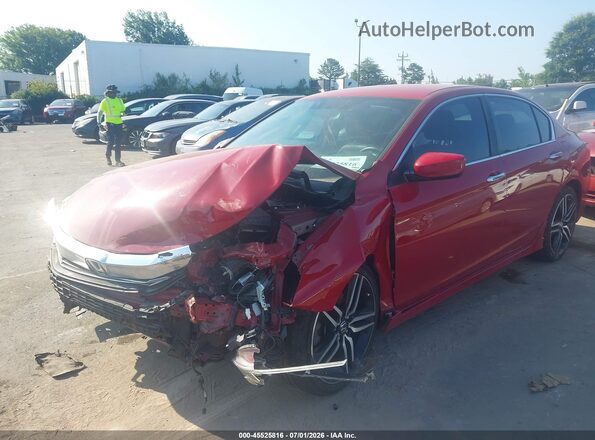 1HGCR2F13HA240018 2017 HONDA ACCORD Red Vista tres cuartos delantera izquierda