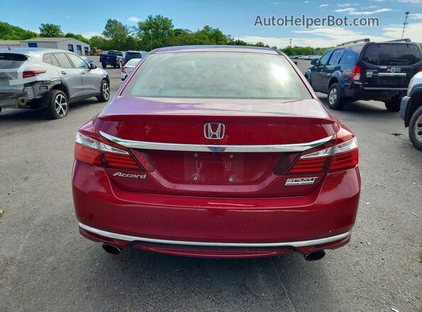 1HGCR2F13HA260804 2017 HONDA ACCORD Red Widok z tyłu