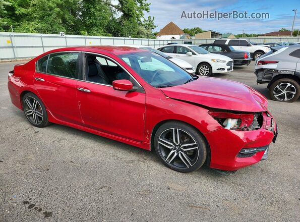 1HGCR2F13HA260804 2017 HONDA ACCORD Red Przód prawy