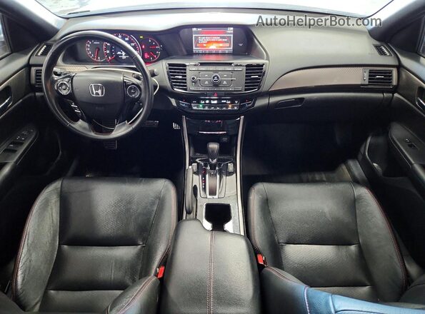 1HGCR2F14HA077976 2017 HONDA ACCORD Белый Вид панели приборов