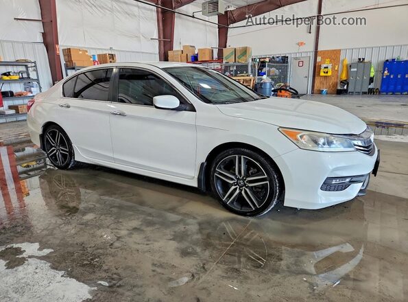 1HGCR2F14HA077976 2017 HONDA ACCORD Белый Передняя правая четверть