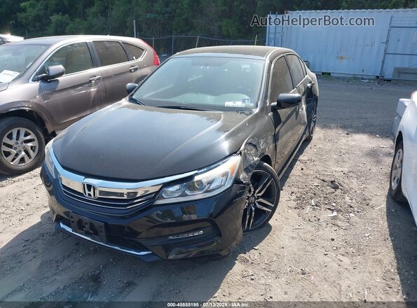 1HGCR2F14HA267647 2017 HONDA ACCORD Black Przód lewy
