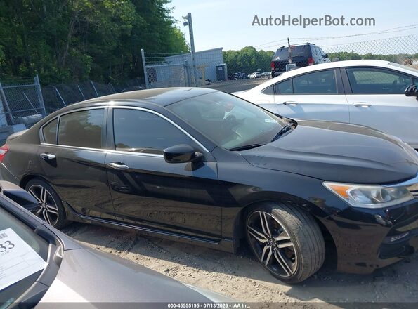 1HGCR2F14HA267647 2017 HONDA ACCORD Black Widok wnętrza z tyłu