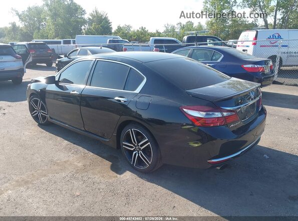 1HGCR2F15HA027488 2017 HONDA ACCORD Black Trasero izquierdo