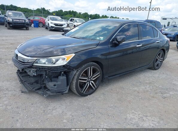 1HGCR2F15HA274932 2017 HONDA ACCORD Black Vista tres cuartos delantera izquierda
