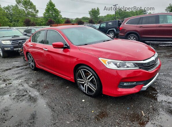1HGCR2F15HA278236 2017 HONDA ACCORD Red წინა მარჯვენა