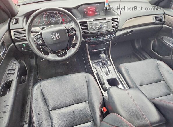 1HGCR2F15HA278236 2017 HONDA ACCORD Red წინა პანელის ხედი