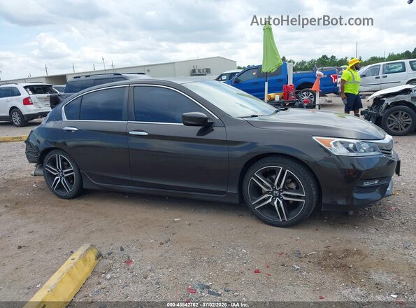 1HGCR2F16HA018069 2017 HONDA ACCORD Black Instrument cluster view