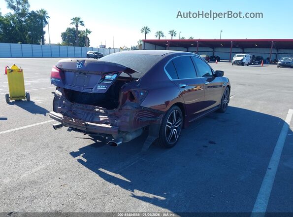 1HGCR2F16HA151494 2017 HONDA ACCORD Burgundy Задня права чверть