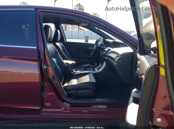 1HGCR2F16HA151494 2017 HONDA ACCORD Burgundy Вид салону спереду