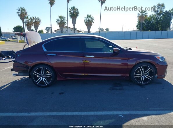 1HGCR2F16HA151494 2017 HONDA ACCORD Burgundy Панорамний вид салону 360°