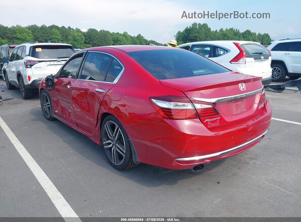 1HGCR2F16HA156324 2017 HONDA ACCORD Темно-бордовый Задняя левая четверть