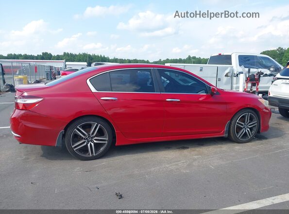 1HGCR2F16HA156324 2017 HONDA ACCORD Темно-бордовый Вид задней части салона