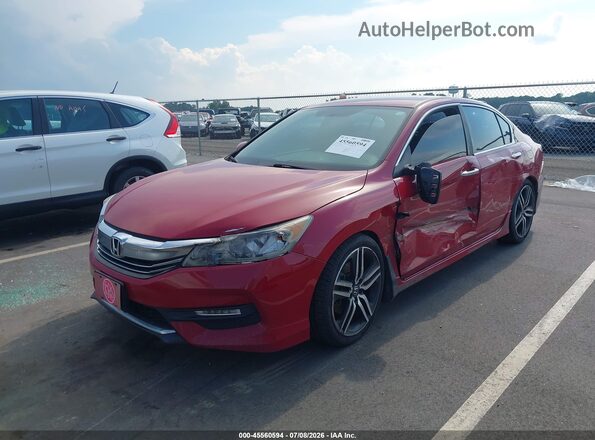 1HGCR2F16HA156324 2017 HONDA ACCORD Темно-бордовый Передняя левая четверть