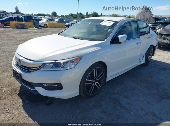 1HGCR2F16HA291187 2017 HONDA ACCORD White Առջևի ձախ երեք քառորդ տեսարան