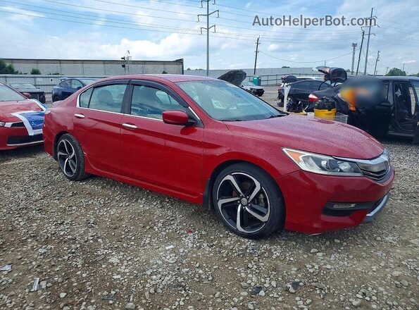 1HGCR2F17HA011275 2017 HONDA ACCORD Red Przód prawy