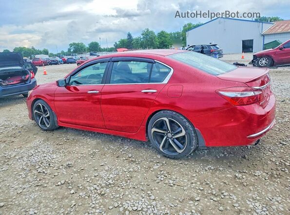 1HGCR2F17HA011275 2017 HONDA ACCORD Red Tył lewy