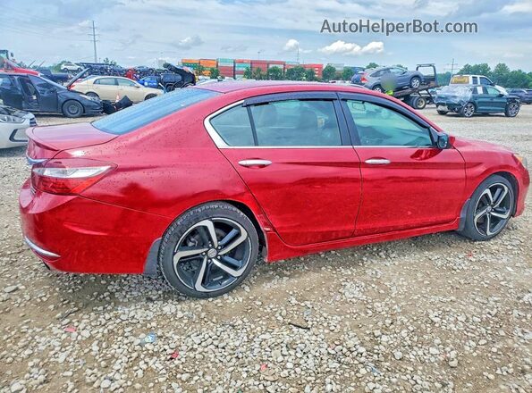 1HGCR2F17HA011275 2017 HONDA ACCORD Red Tył prawy