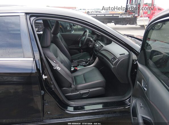1HGCR2F17HA090530 2017 HONDA ACCORD Black წინა სალონის ხედი