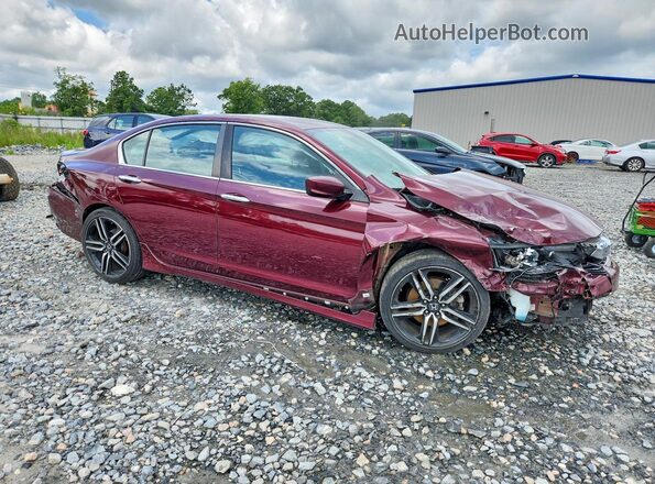 1HGCR2F17HA117581 2017 HONDA ACCORD Burgundy Delantero derecho