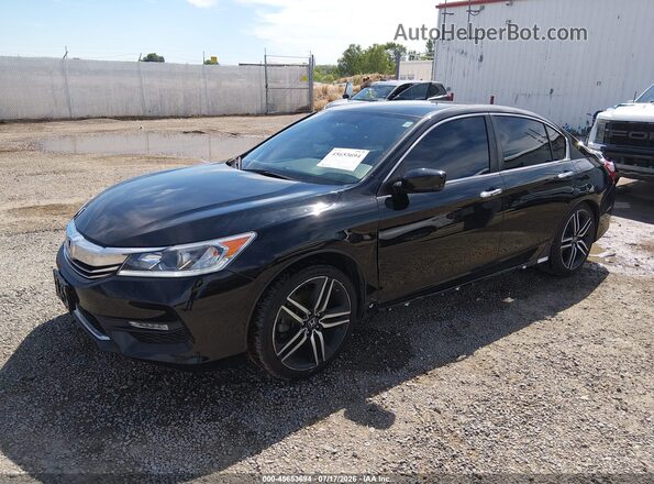 1HGCR2F17HA270932 2017 HONDA ACCORD Black Front left