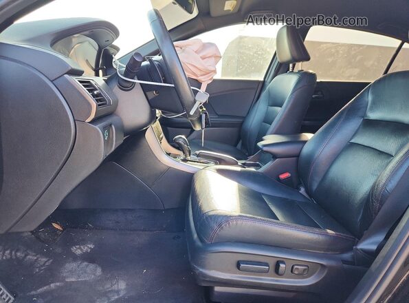 1HGCR2F18HA123017 2017 HONDA ACCORD Black წინა სალონის ხედი