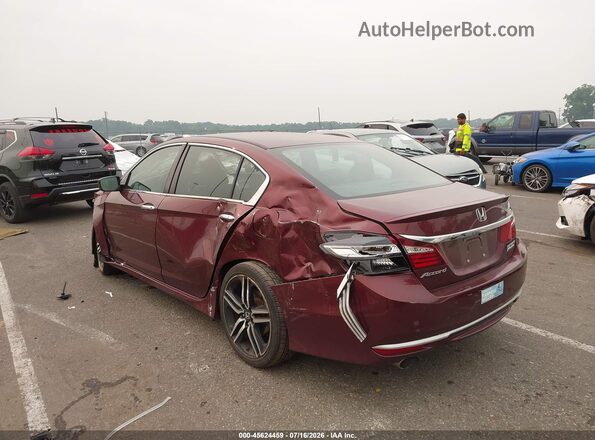 1HGCR2F19HA193450 2017 HONDA ACCORD Темно-бордовый Задняя левая четверть