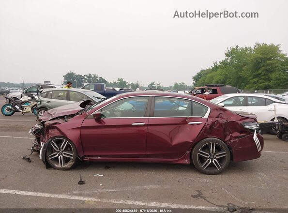 1HGCR2F19HA193450 2017 HONDA ACCORD Темно-бордовый Панорамный вид салона 360°