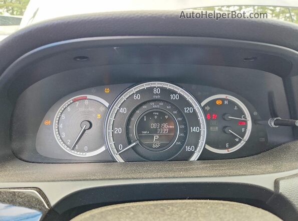 1HGCR2F30GA107717 2016 HONDA ACCORD Gray Вид щитка приладів