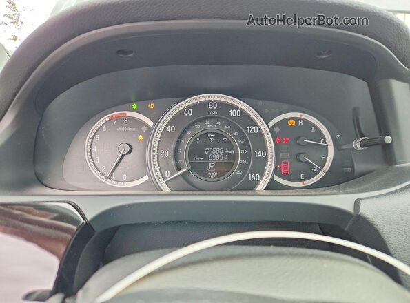 1HGCR2F30GA132522 2016 HONDA ACCORD Gray Вид щитка приладів