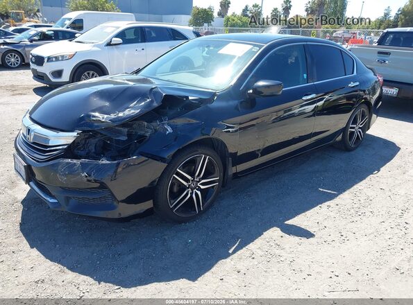 1HGCR2F30HA041364 2017 HONDA ACCORD Black Przód lewy