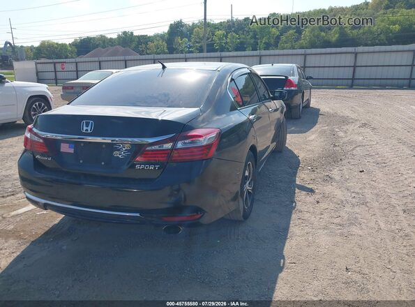 1HGCR2F30HA185822 2017 HONDA ACCORD Black Tył prawy