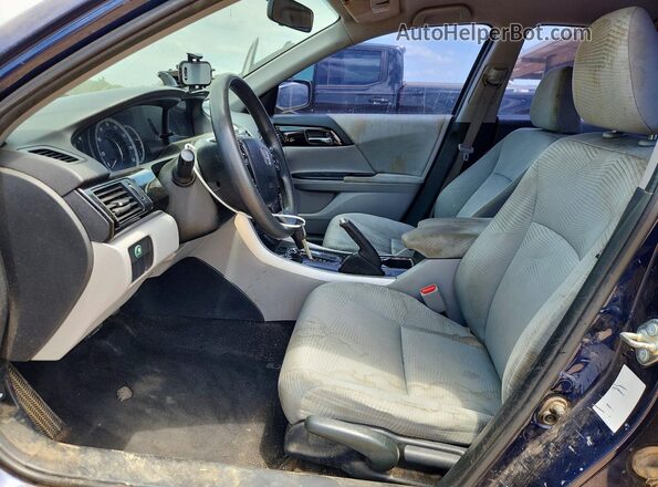 1HGCR2F31GA118855 2016 HONDA ACCORD Blue Вид салону спереду