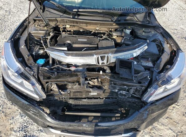 1HGCR2F31HA287176 2017 HONDA ACCORD Черный Вид задней части салона