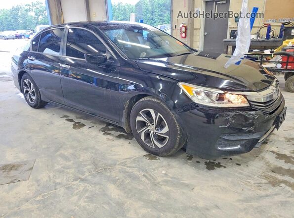 1HGCR2F32GA030445 2016 HONDA ACCORD Black Przód prawy