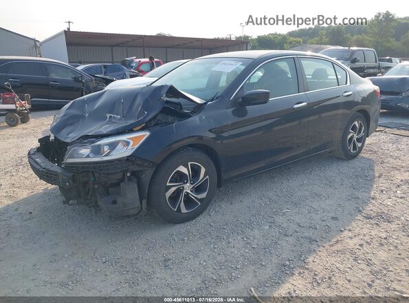 1HGCR2F33GA005165 2016 HONDA ACCORD Black Przód lewy