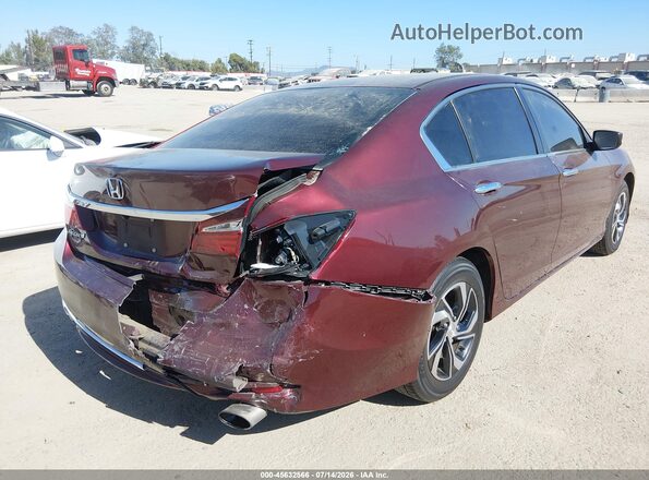 1HGCR2F33GA081260 2016 HONDA ACCORD Maroon Vista frontal